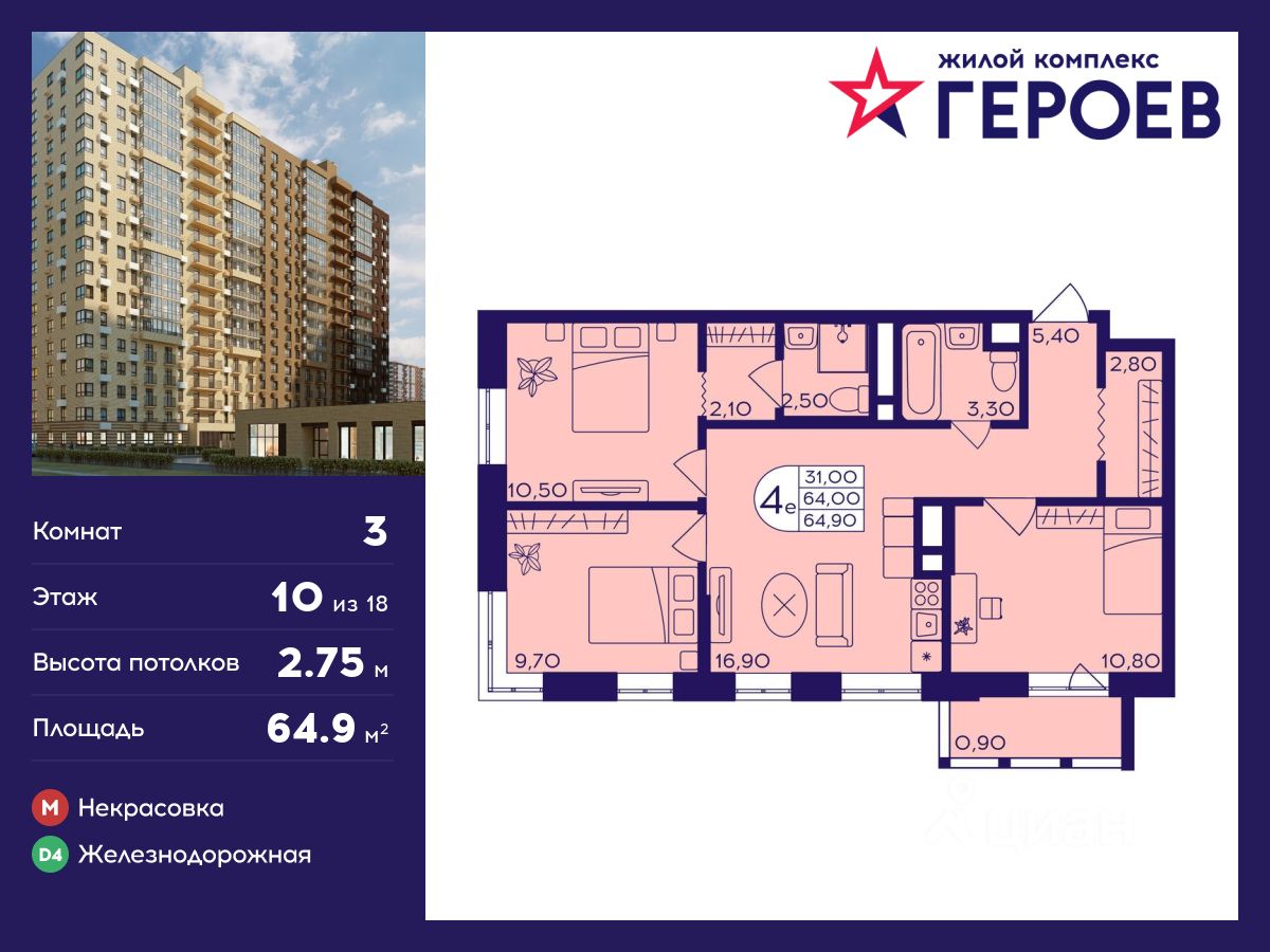 Купить квартиру в Балашихинском районе Московской области, продажа квартир  во вторичке и первичке на Циан. Найдено 6 913 объявлений