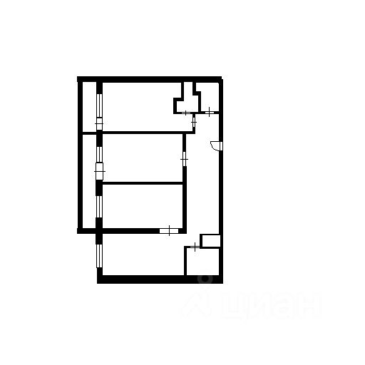 Планировка этой квартиры по данным Циан