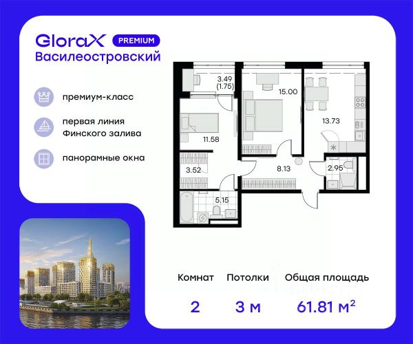 ЖК «GloraX Premium Василеостровский»