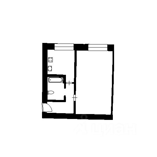 Планировка этой квартиры по данным Циан