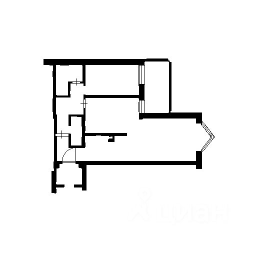 Планировка этой квартиры по данным Циан