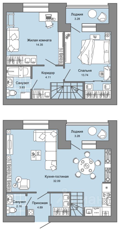 Продается3-комн.квартира,80м²