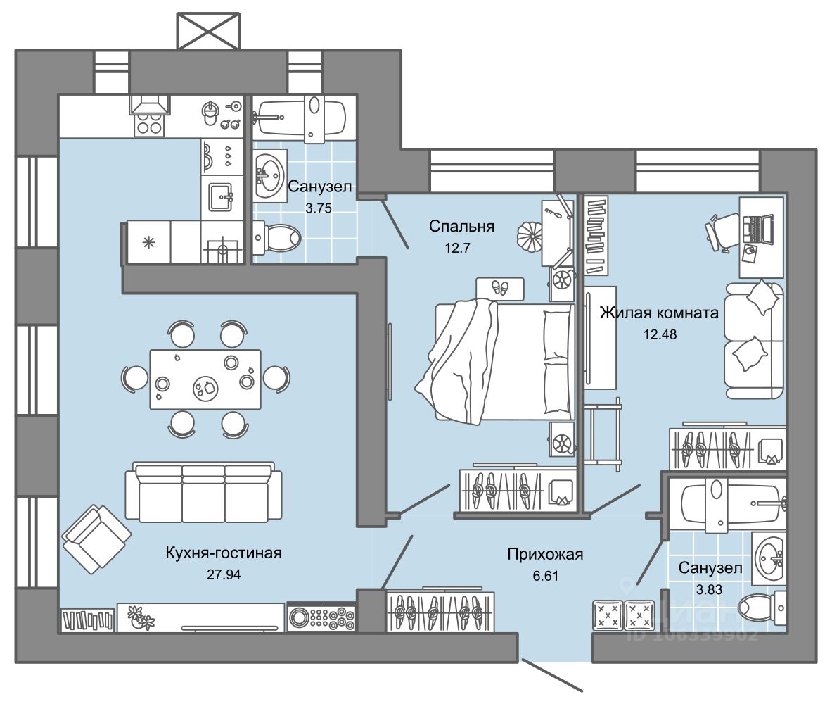 Продается3-комн.квартира,91м²