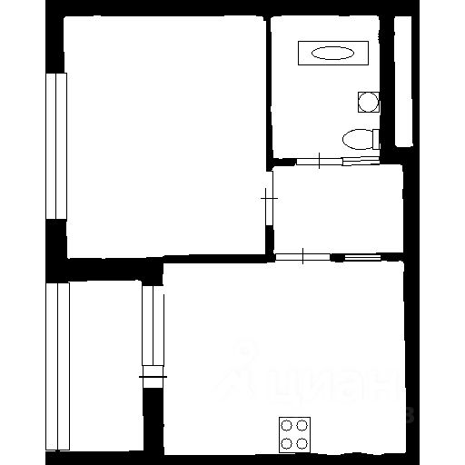Планировка этой квартиры по данным Циан