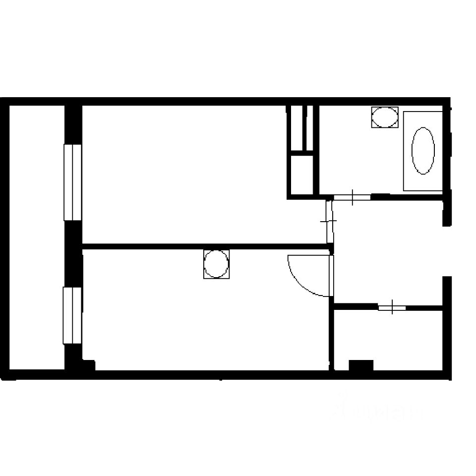 Планировка этой квартиры по данным Циан