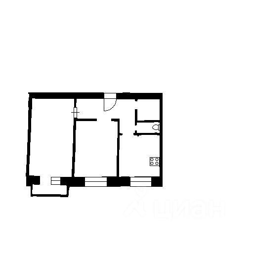 Планировка этой квартиры по данным Циан