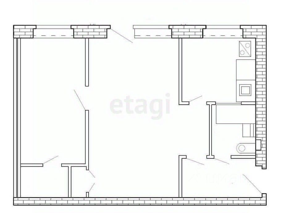 Продается2-комн.квартира,42м²