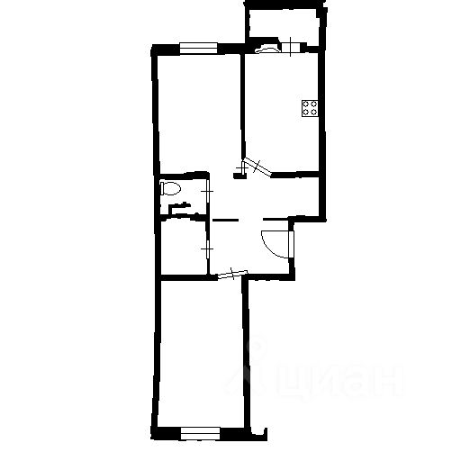 Планировка этой квартиры по данным Циан