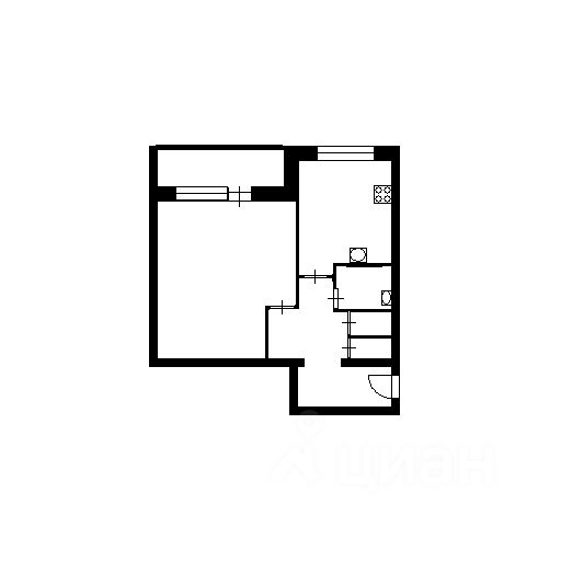 Планировка этой квартиры по данным Циан