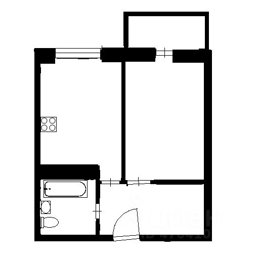 Планировка этой квартиры по данным Циан