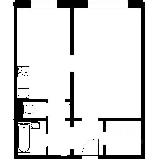 Планировка этой квартиры по данным Циан