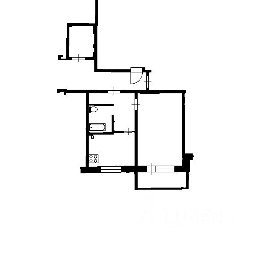 Планировка этой квартиры по данным Циан