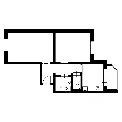 Планировка этой квартиры по данным Циан