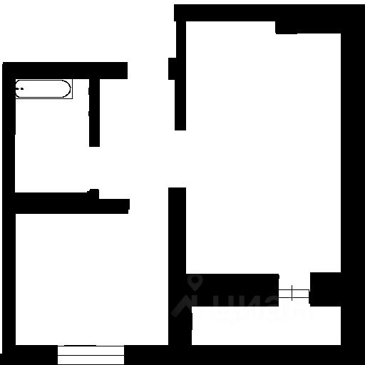 Планировка этой квартиры по данным Циан
