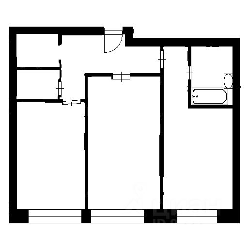 Планировка этой квартиры по данным Циан