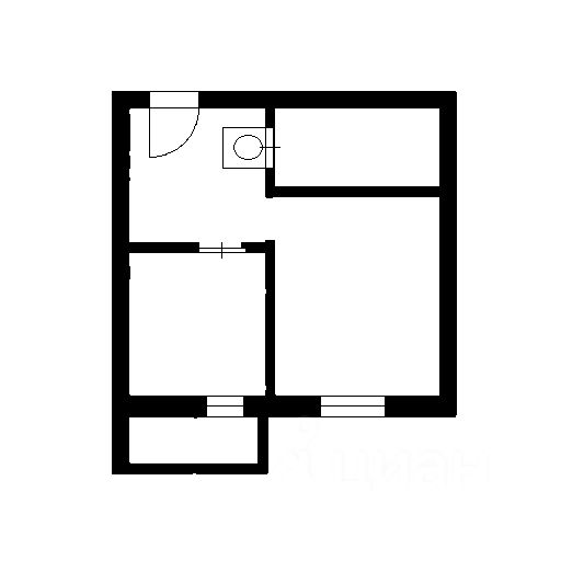 Планировка этой квартиры по данным Циан