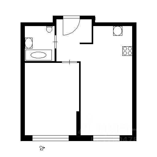 Планировка этой квартиры по данным Циан