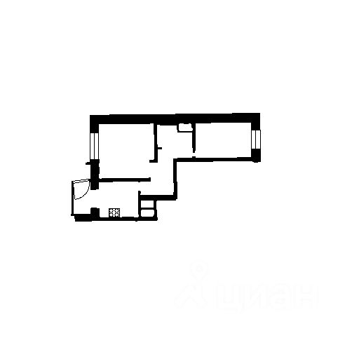 Планировка этой квартиры по данным Циан