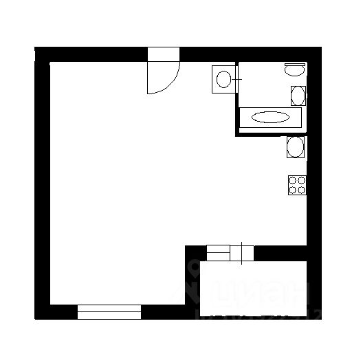 Планировка этой квартиры по данным Циан
