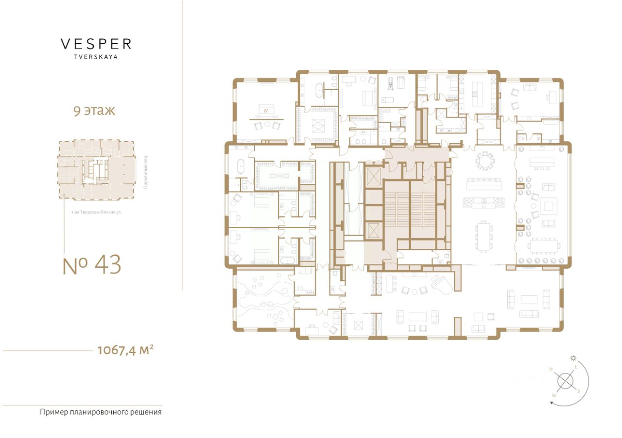 ПродаетсяАпартаментысвободнойпланировки,1067,4м²