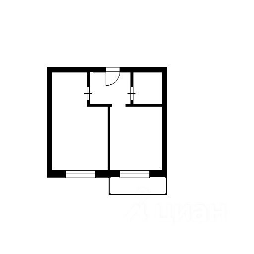 Планировка этой квартиры по данным Циан