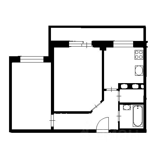 Планировка этой квартиры по данным Циан