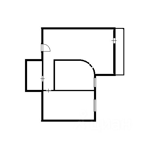 Планировка этой квартиры по данным Циан