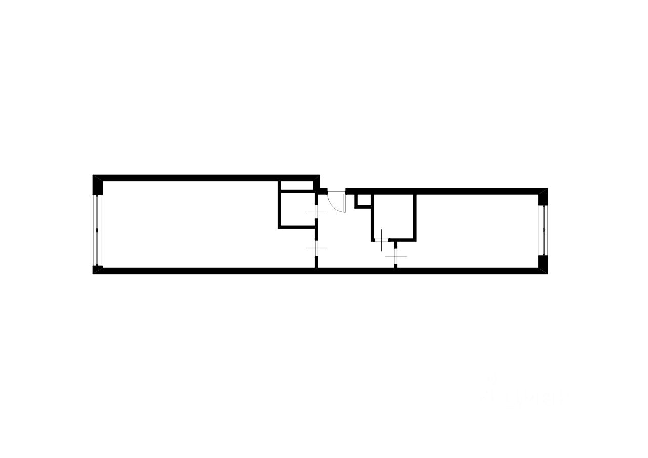 Планировка этой квартиры по данным Циан