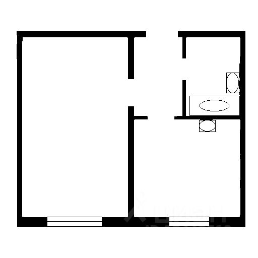 Планировка этой квартиры по данным Циан