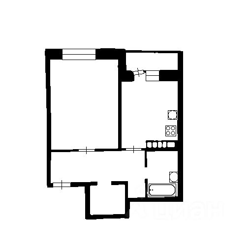 Планировка этой квартиры по данным Циан