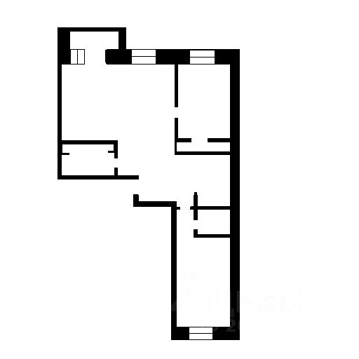Планировка этой квартиры по данным Циан