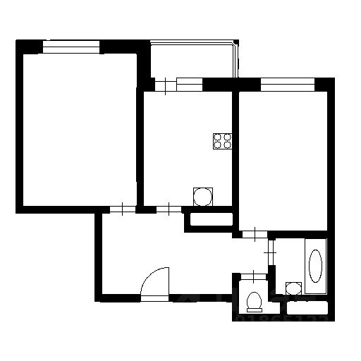 Планировка этой квартиры по данным Циан