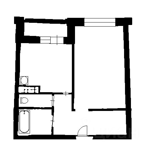 Планировка этой квартиры по данным Циан