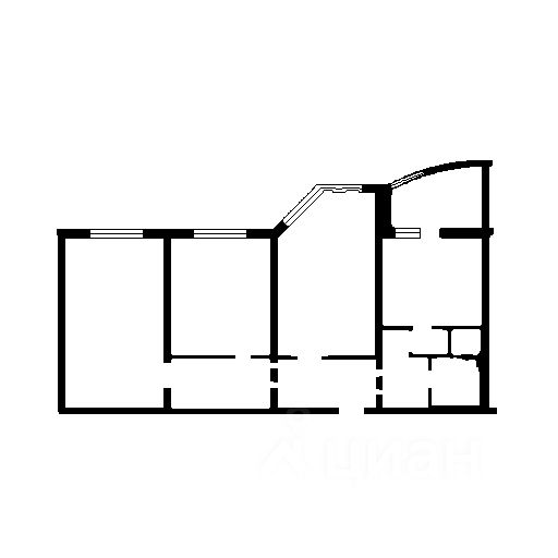 Планировка этой квартиры по данным Циан