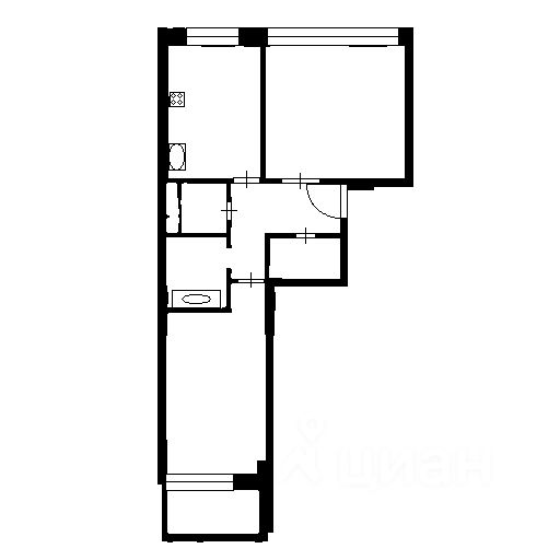 Планировка этой квартиры по данным Циан