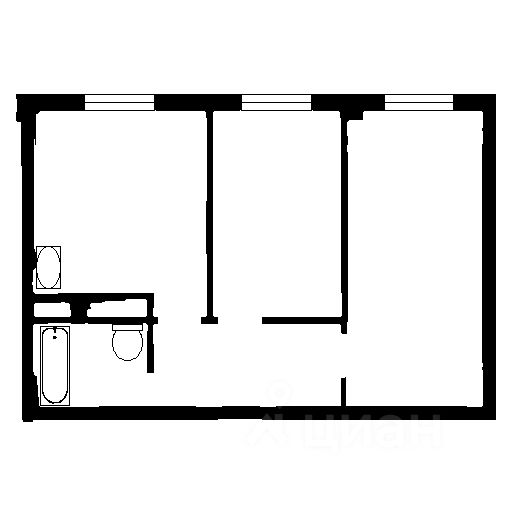 Планировка этой квартиры по данным Циан