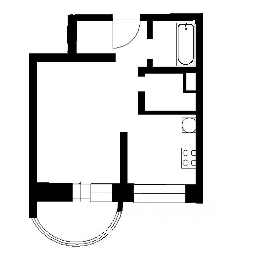Планировка этой квартиры по данным Циан