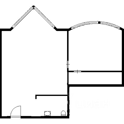 Планировка этой квартиры по данным Циан