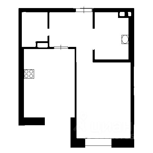 Планировка этой квартиры по данным Циан