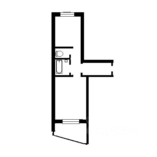 Планировка этой квартиры по данным Циан