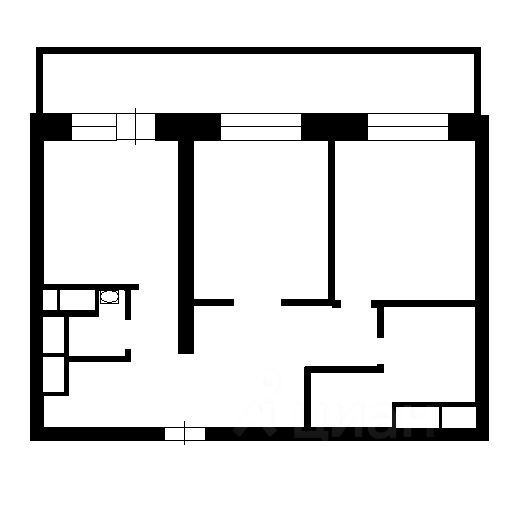Планировка этой квартиры по данным Циан