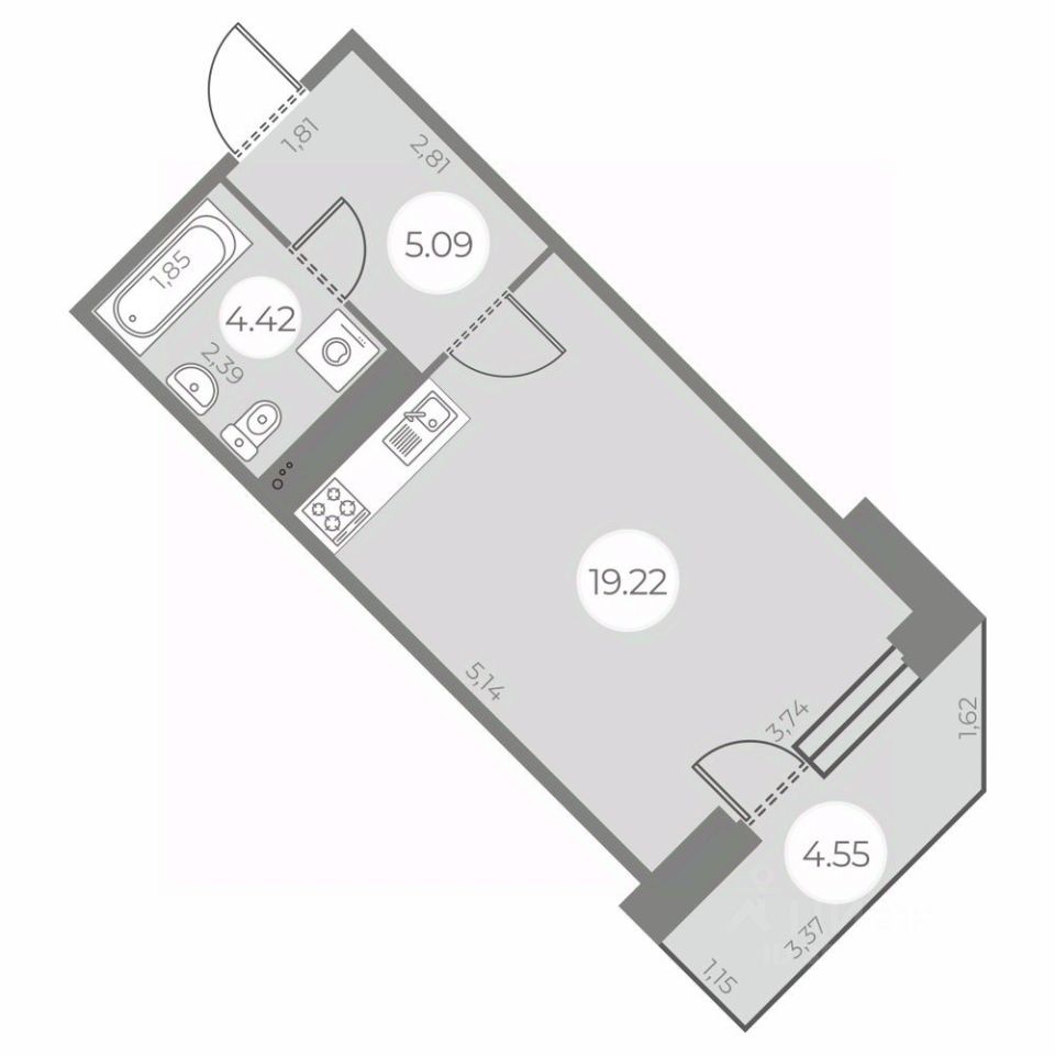 ПродаетсяСтудия,30,1м²