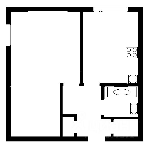 Планировка этой квартиры по данным Циан