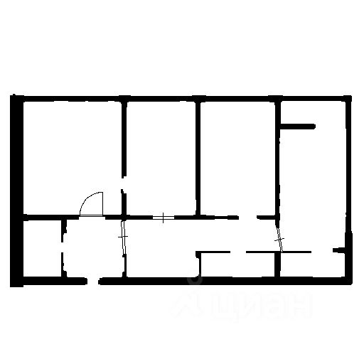 Планировка этой квартиры по данным Циан
