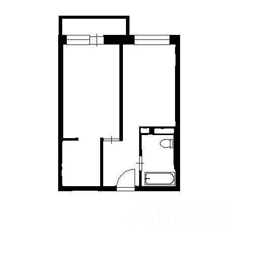 Планировка этой квартиры по данным Циан