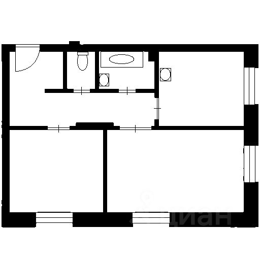 Планировка этой квартиры по данным Циан
