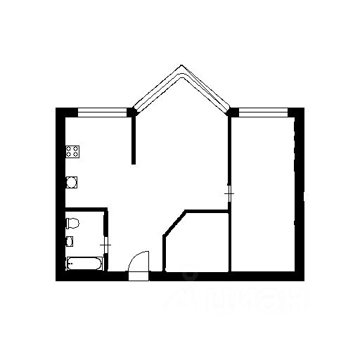 Планировка этой квартиры по данным Циан