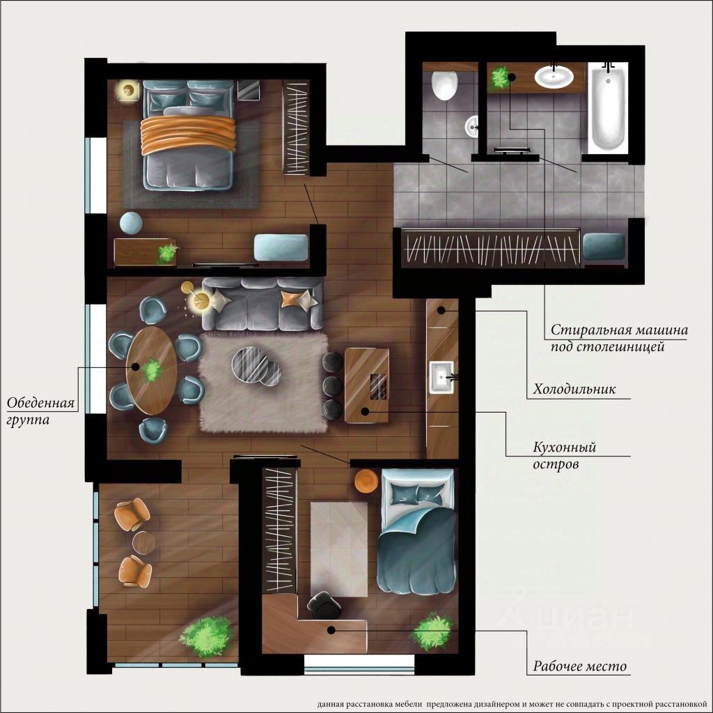 Продается2-комн.квартира,71,21м²