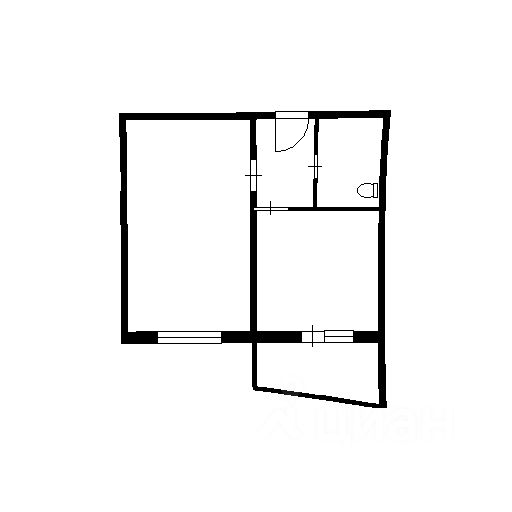 Планировка этой квартиры по данным Циан