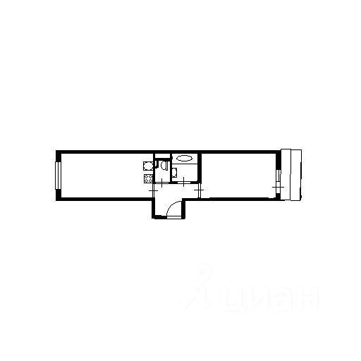 Планировка этой квартиры по данным Циан